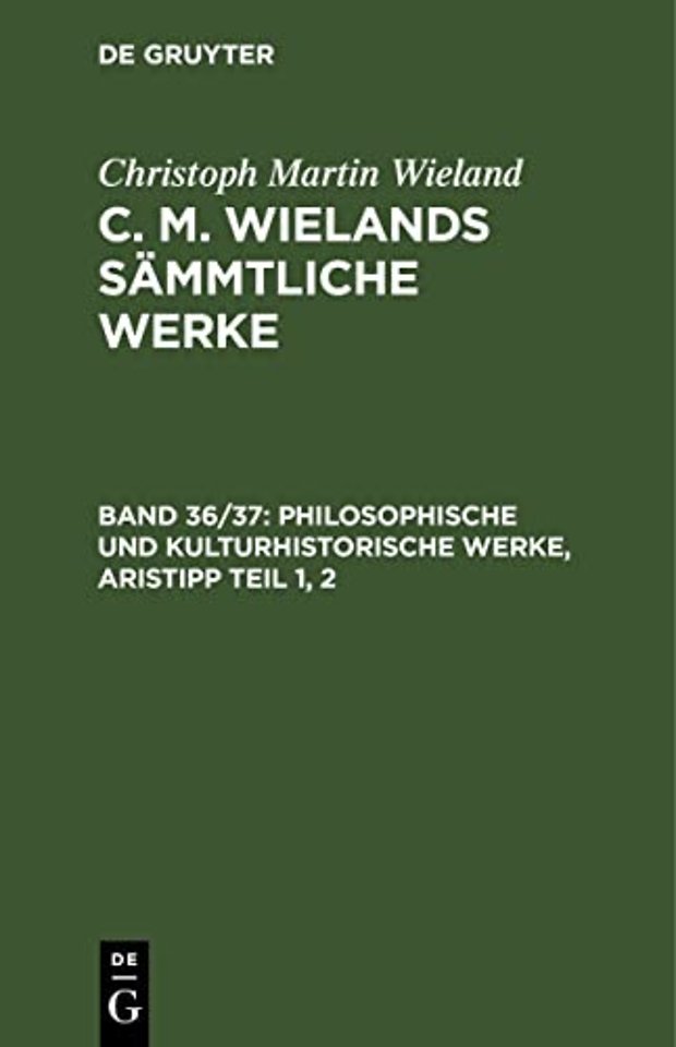 Philosophische und kulturhistorische Werke, Aristipp Teil 1, 2
