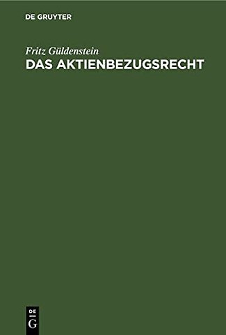 Das Aktienbezugsrecht