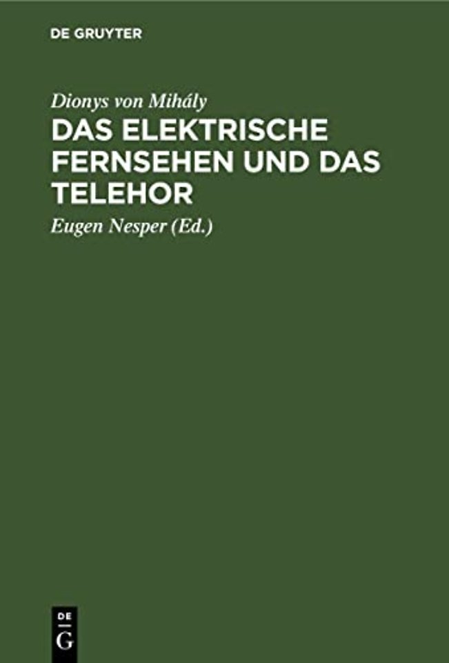 Das elektrische Fernsehen und das Telehor