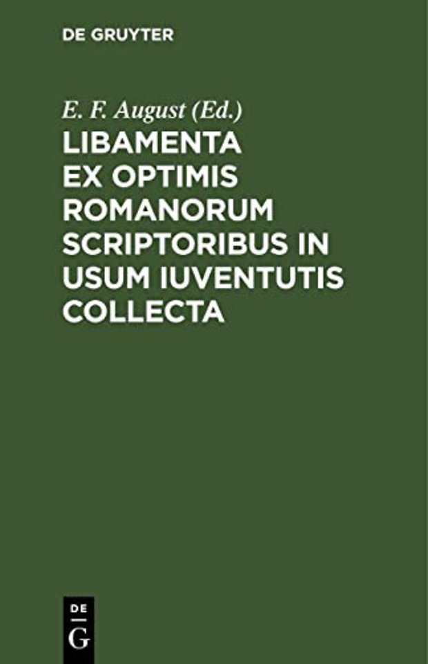 Libamenta ex optimis Romanorum scriptoribus in u – Cursus 1–4