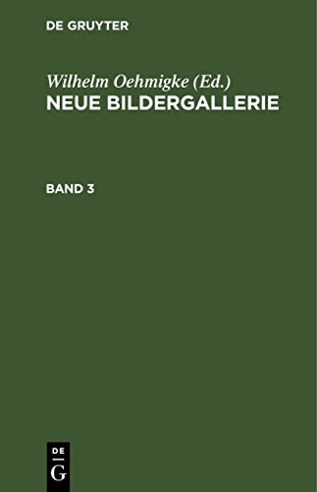 Neue Bildergallerie. Band 3