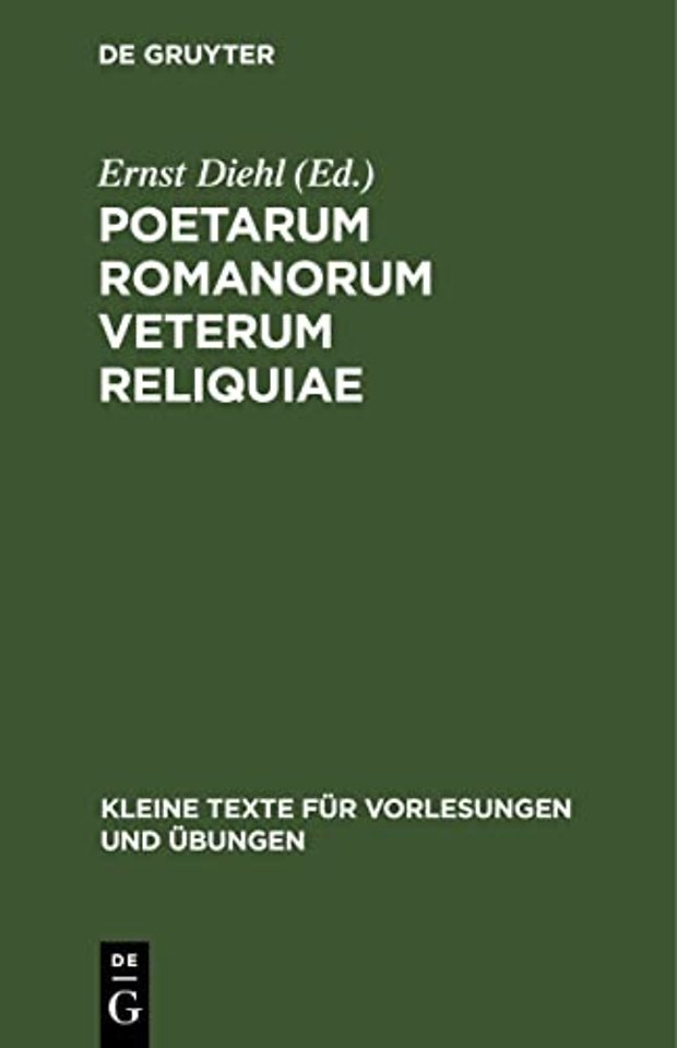 Poetarum Romanorum veterum reliquiae