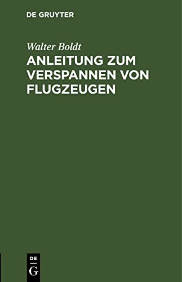 Anleitung Zum Verspannen Von Flugzeugen