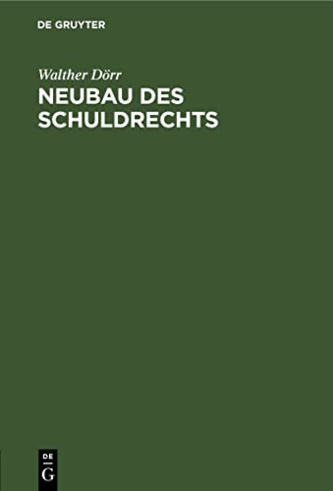 Neubau Des Schuldrechts