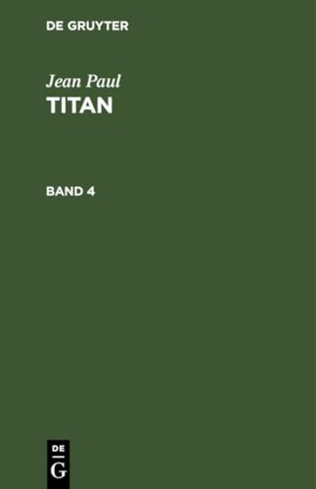 Jean Paul: Titan. Band 4