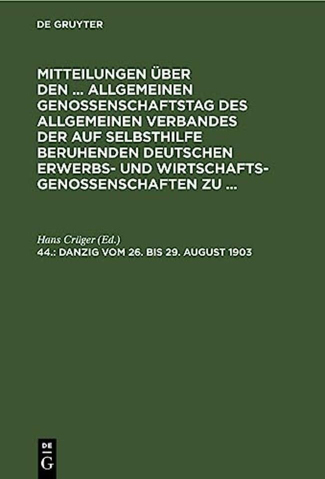 Danzig, vom 26. bis 29. August 1903