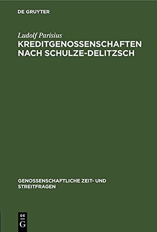 Kreditgenossenschaften nach Schulze–Delitzsch