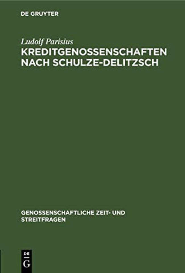 Kreditgenossenschaften nach Schulze–Delitzsch