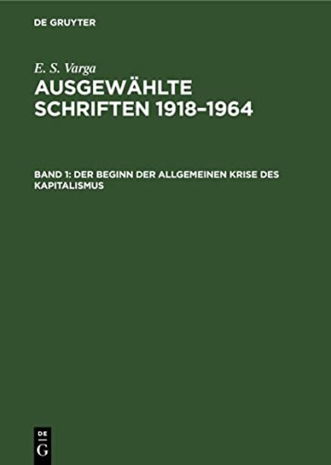 Der Beginn der allgemeinen Krise des Kapitalismus