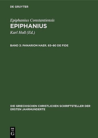 Panarion Haer. 65–80 De Fide