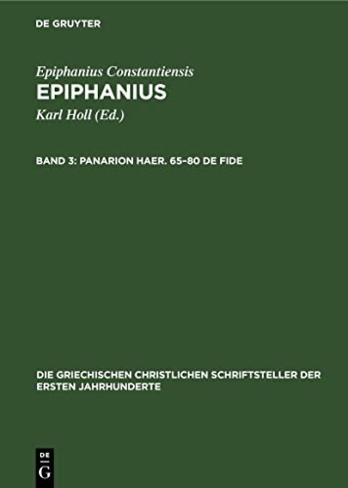 Panarion Haer. 65–80 De Fide