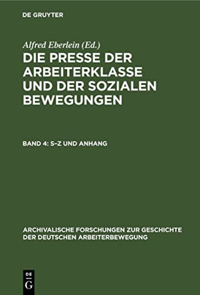 S–Z und Anhang