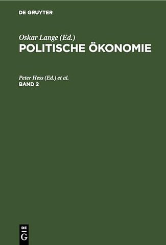 Politische Ökonomie. Band 2