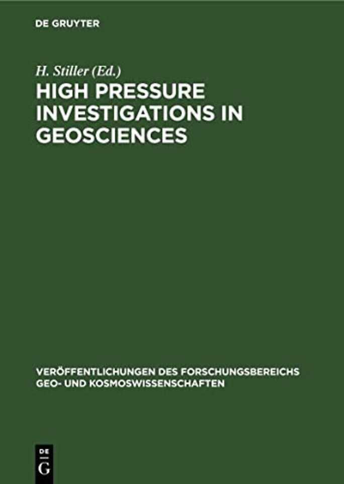 High Pressure Investigations in Geosciences – CAPG project 3: Physical properties of mineral systems under thermodynamic conditions of the Earth`s int