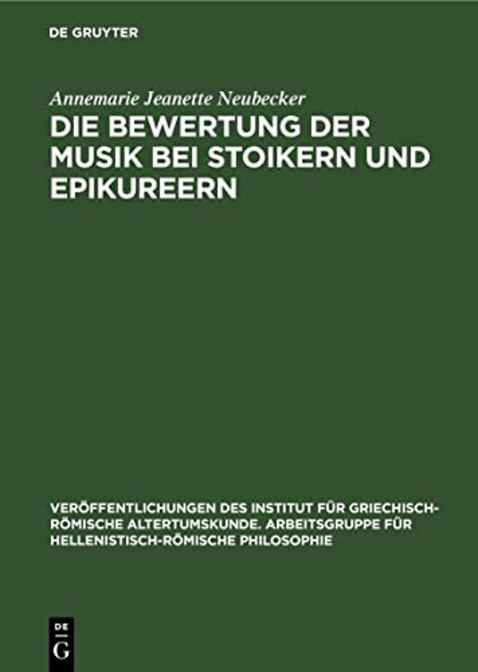 Die Bewertung Der Musik Bei Stoikern Und Epikureern