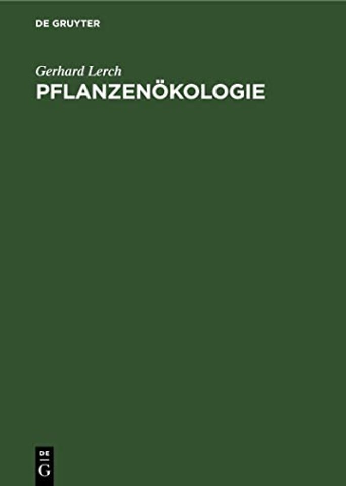 Pflanzenökologie