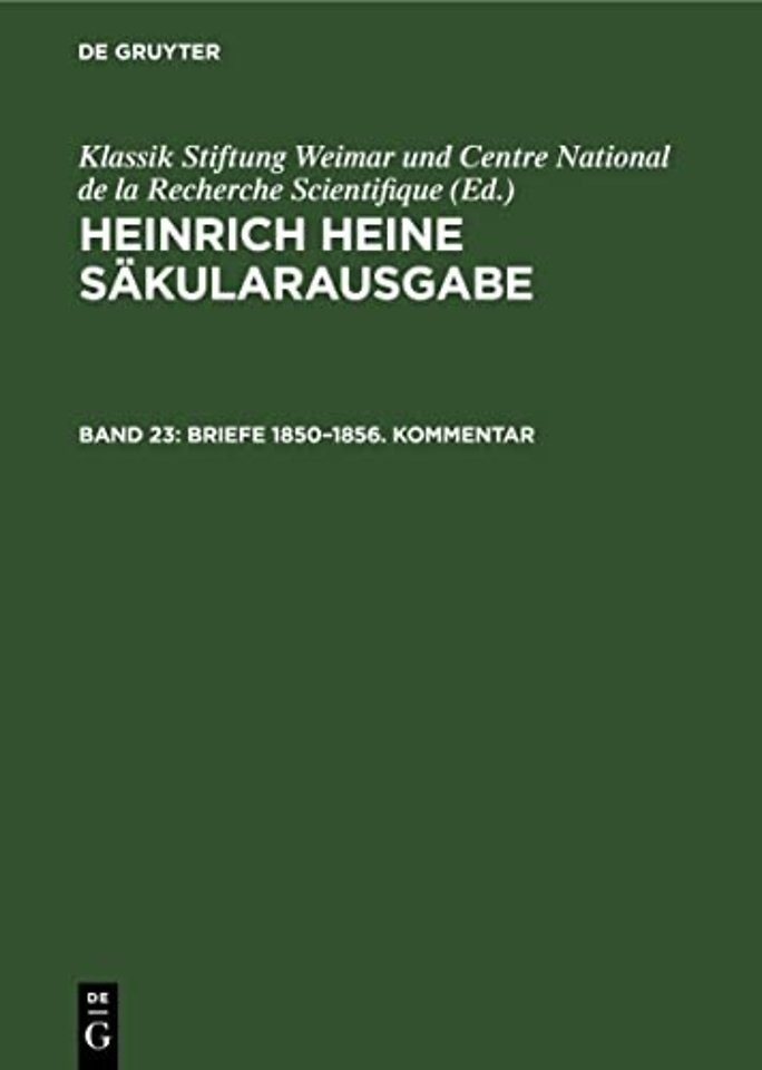 Briefe 1850–1856. Kommentar
