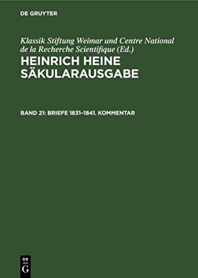 Briefe 1831–1841. Kommentar