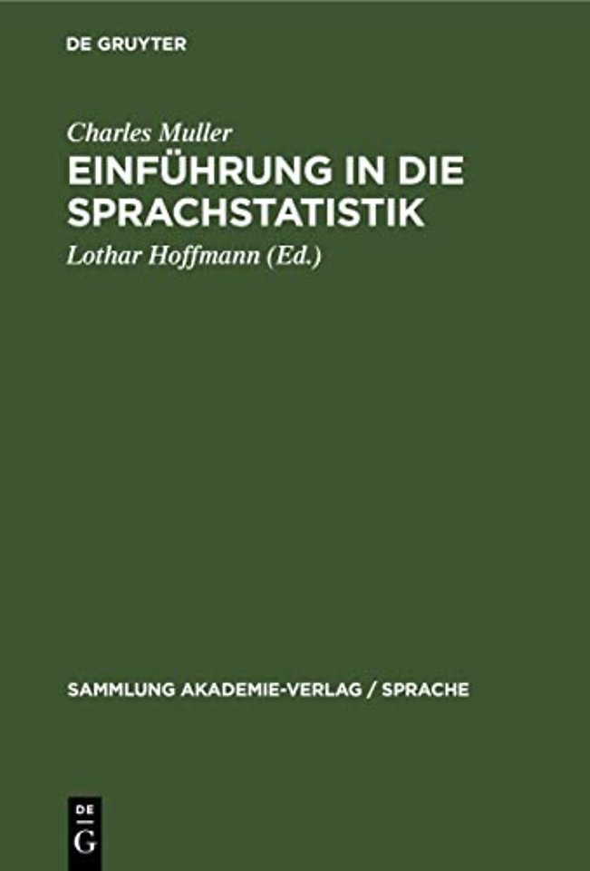 Einfuhrung in Die Sprachstatistik