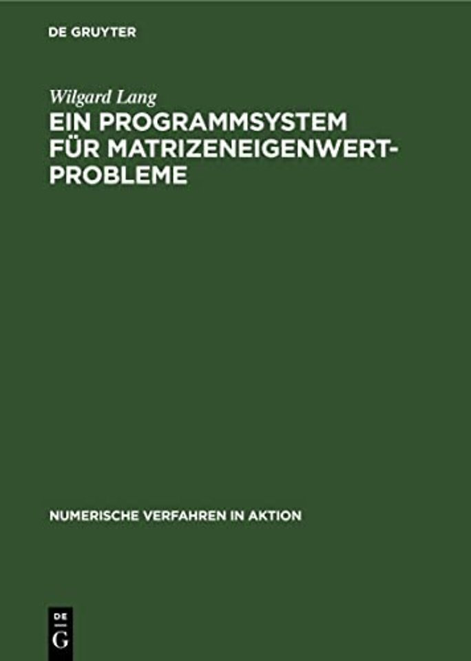 Ein Programmsystem für Matrizeneigenwertprobleme