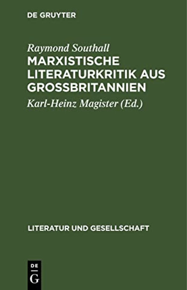 Marxistische Literaturkritik aus Groβbritannien