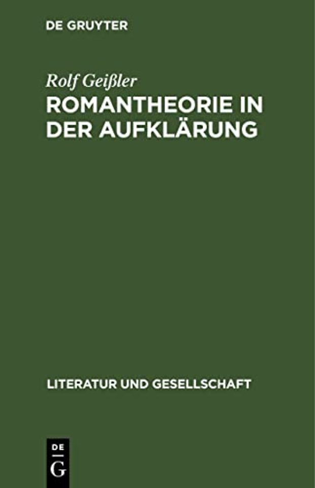 Romantheorie in Der Aufklarung