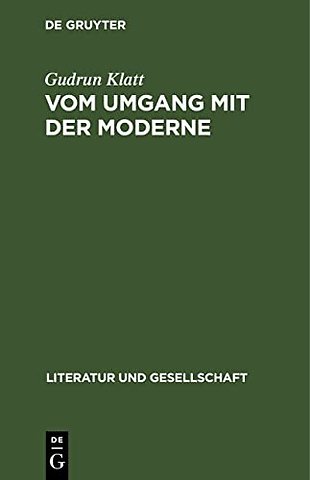 Vom Umgang mit der Moderne – Ästhetische Konzepte der dreiβiger Jahre Lifschitz, Lukács, Lunatscharski, Bloch, Benjamin