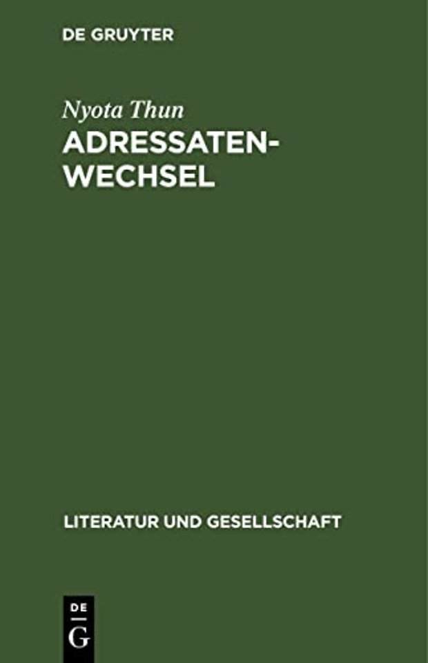 Adressatenwechsel – Literarische Kommunikation in Sowjetruβland, (1917–1930)