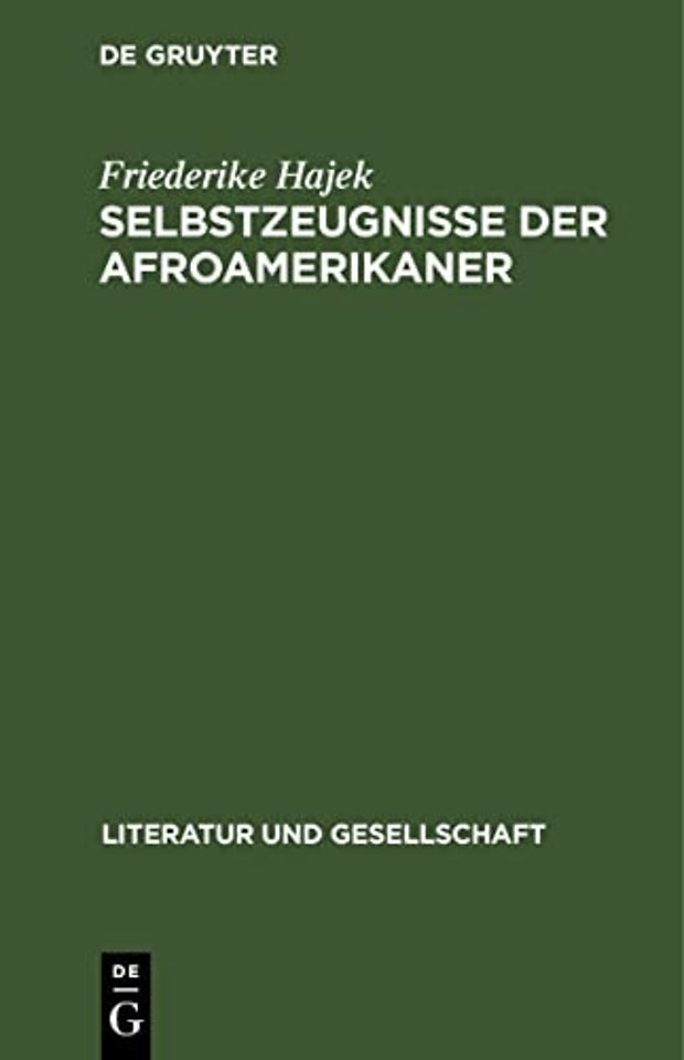Selbstzeugnisse der Afroamerikaner – Black Liberation Movement und Autobiographie