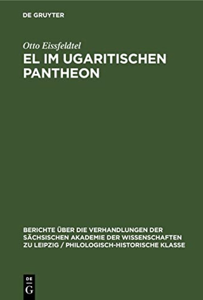 El im ugaritischen Pantheon