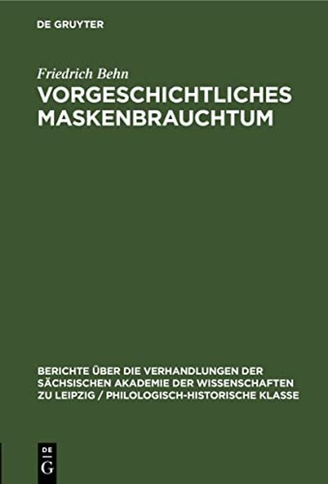 Vorgeschichtliches Maskenbrauchtum