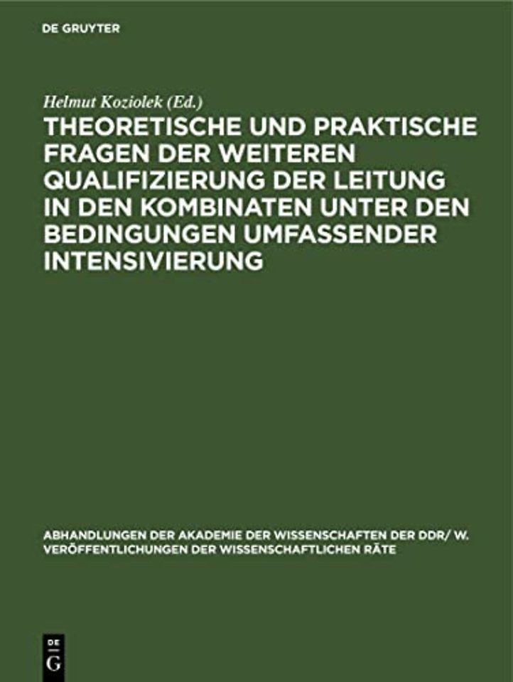 Theoretische und praktische Fragen der weiteren – Gemeinsame Tagung des Wissenschaftlichen Rates für die Wirtschaftswissenschaftliche Forschung bei