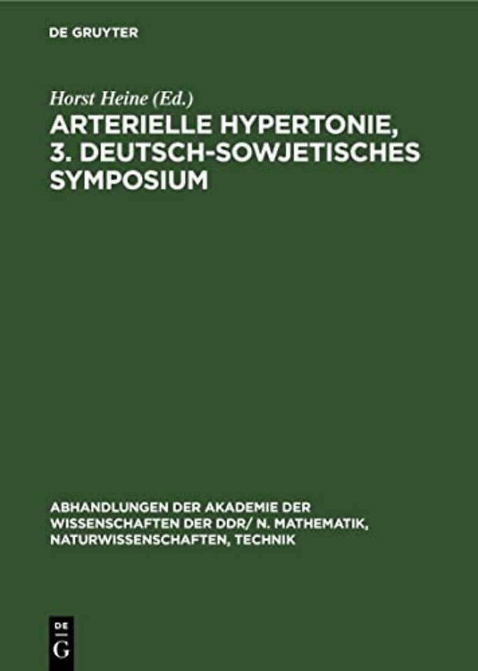 Arterielle Hypertonie, 3. Deutsch–Sowjetisches S – vom 22. bis 25. Januar 1980 in Berlin