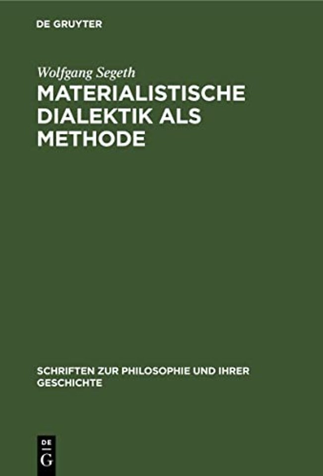 Materialistische Dialektik ALS Methode