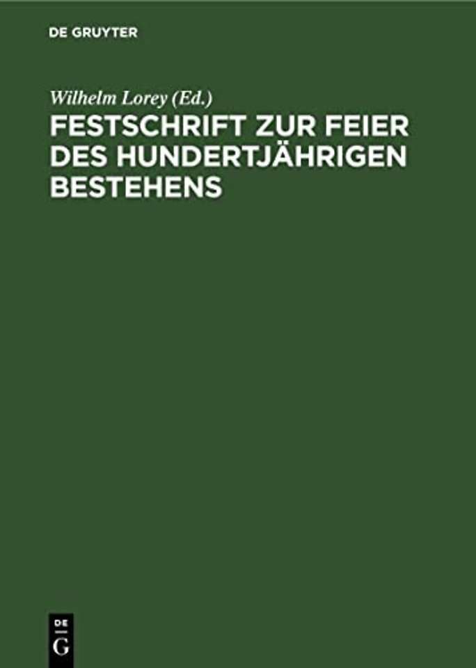 Festschrift zur Feier des hundertjährigen Besteh – Öffentliche Höhere Handelslehranstalt mit Wirtschaftsoberschule und Lehrlingsabteilung zu Le