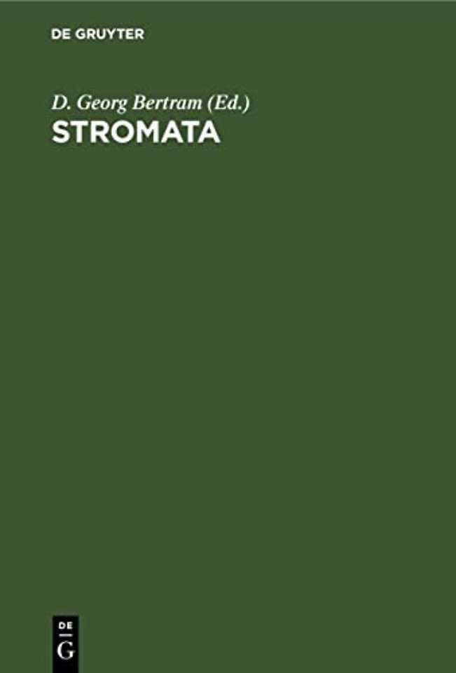 Stromata – Festgabe des Akademisch–theologischen Vereins zu Giessen im Schmalkaldener Kartell anlässlich seines 50. Stiftungstages