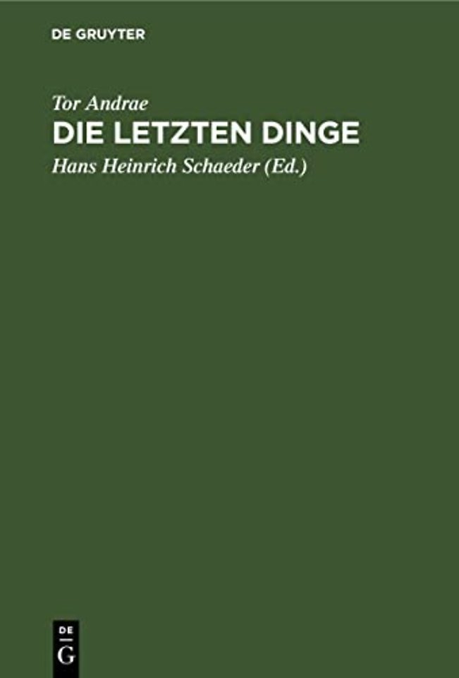 Die letzten Dinge
