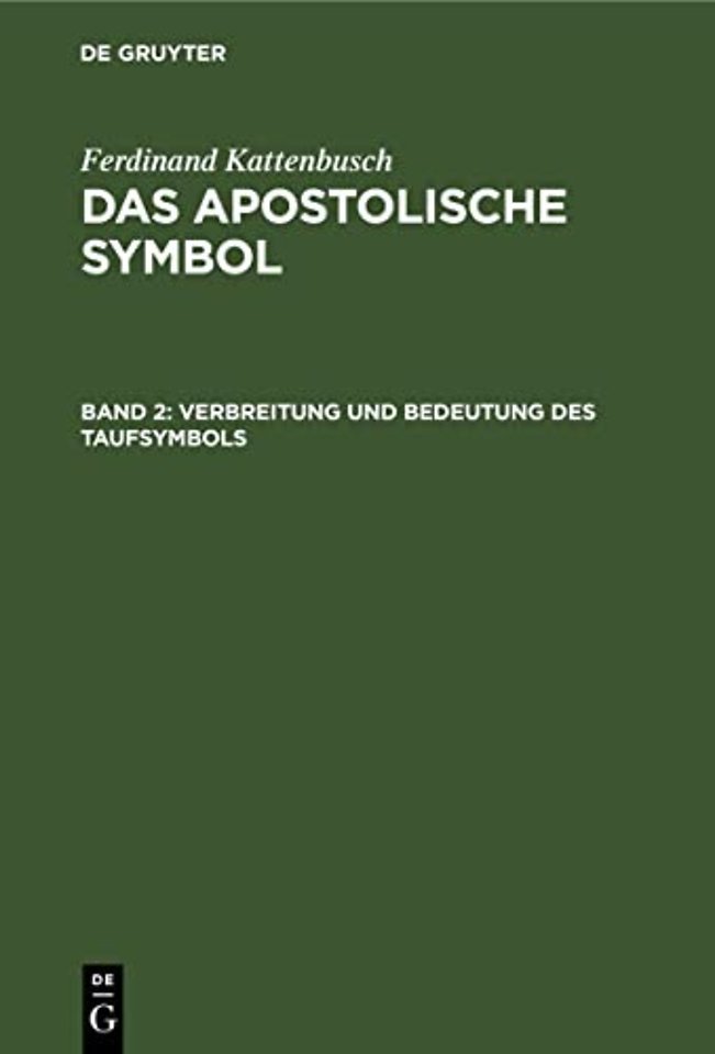 Verbreitung und Bedeutung des Taufsymbols
