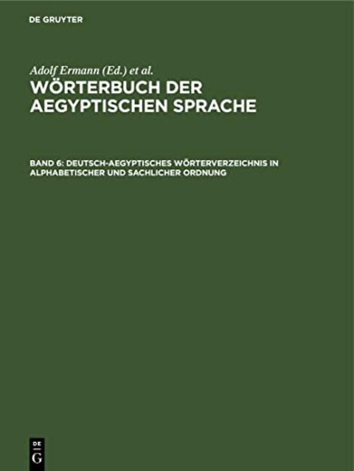 Deutsch–aegyptisches Wörterverzeichnis in alphab – nebst Verzeichnissen der koptischen, semitischen und griechischen Wörter