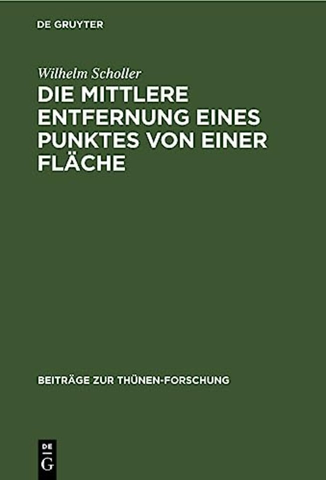 Die mittlere Entfernung eines Punktes von einer Fläche