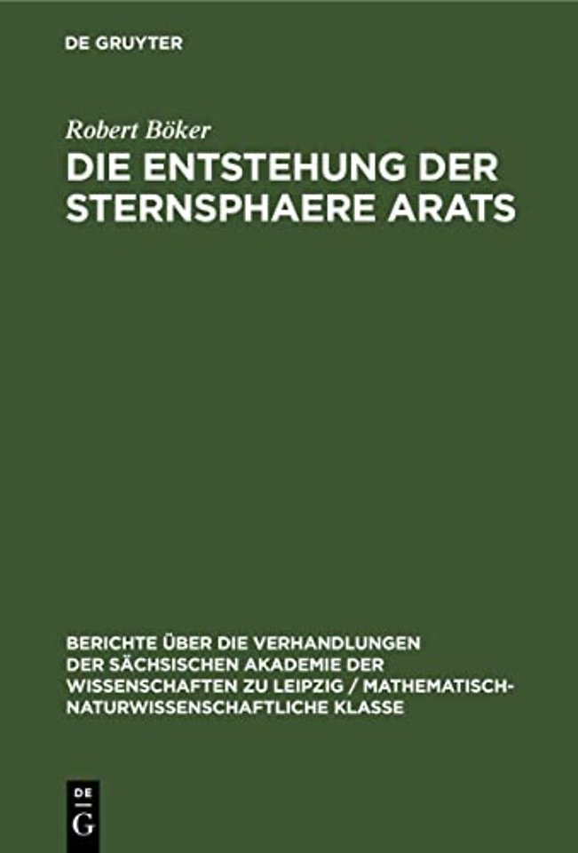 Die Entstehung Der Sternsphaere Arats