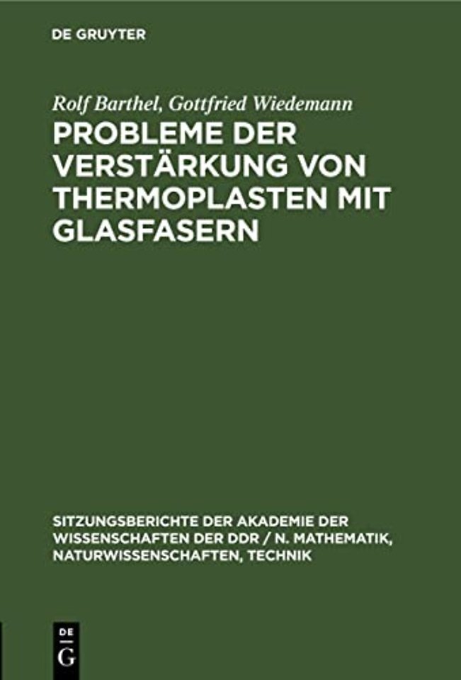 Probleme Der Verstarkung Von Thermoplasten Mit Glasfasern