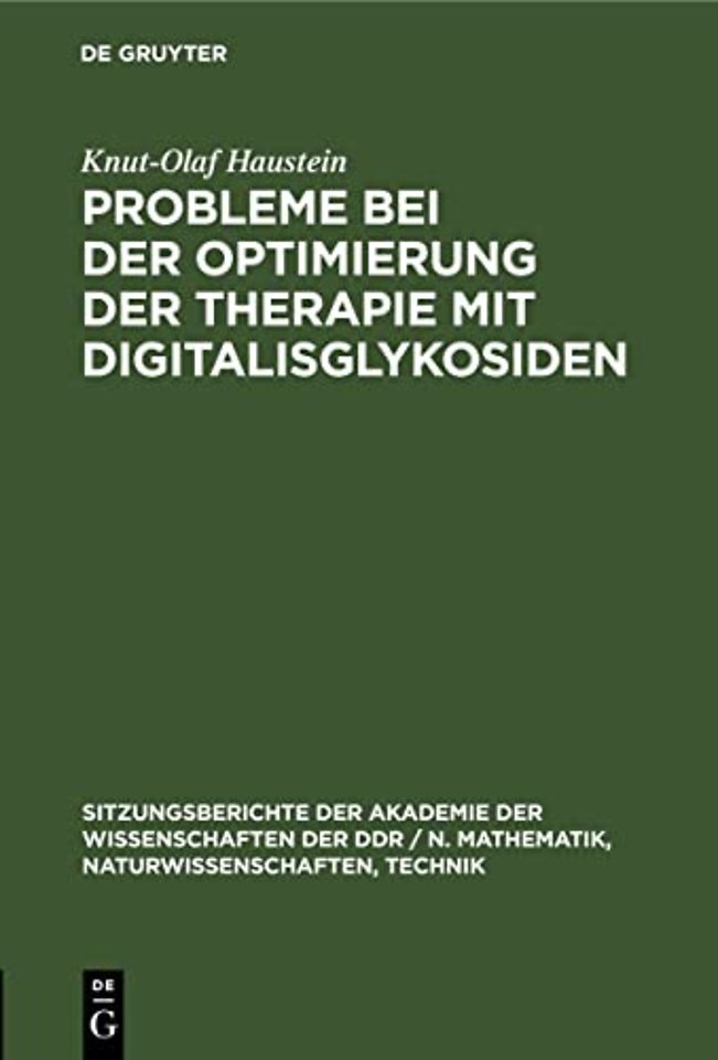 Probleme Bei Der Optimierung Der Therapie Mit Digitalisglykosiden