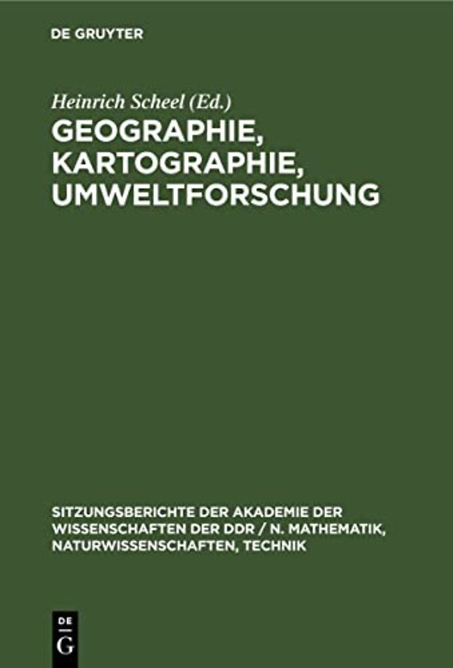 Geographie, Kartographie, Umweltforschung