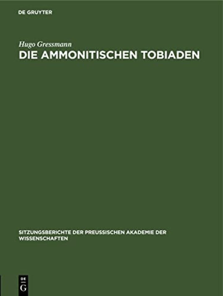 Die Ammonitischen Tobiaden
