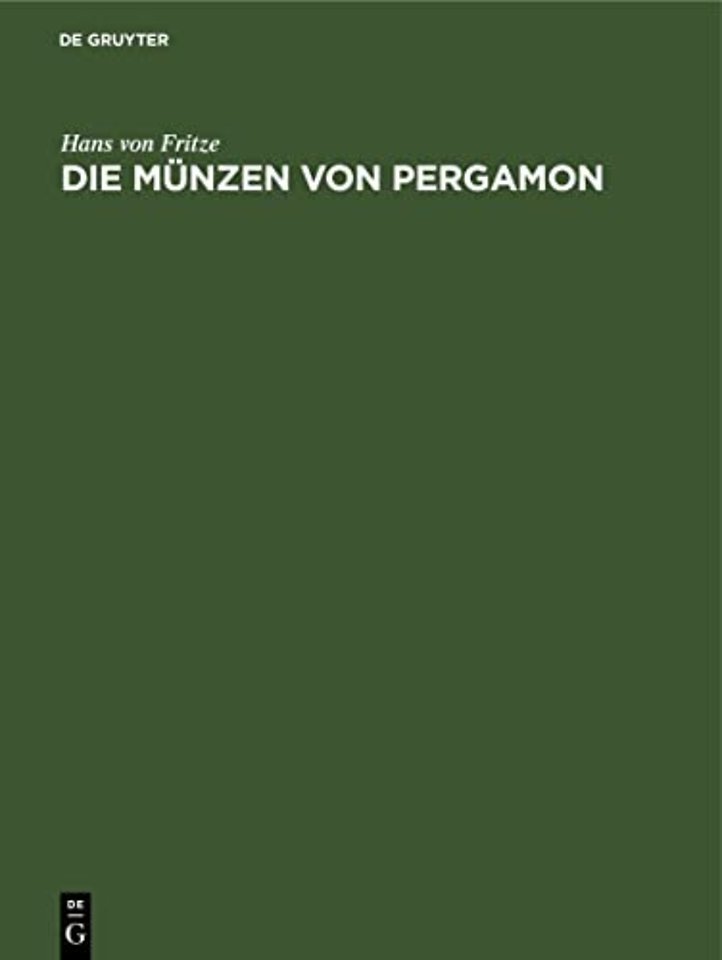 Die Munzen Von Pergamon