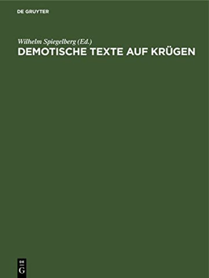 Demotische Texte auf Krügen