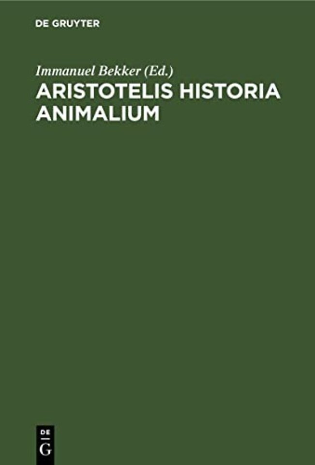 Aristotelis Historia Animalium
