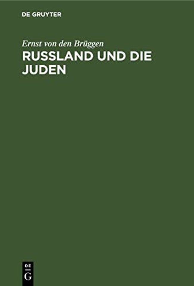 Russland und die Juden – Kulturgeschichtliche Skizzen