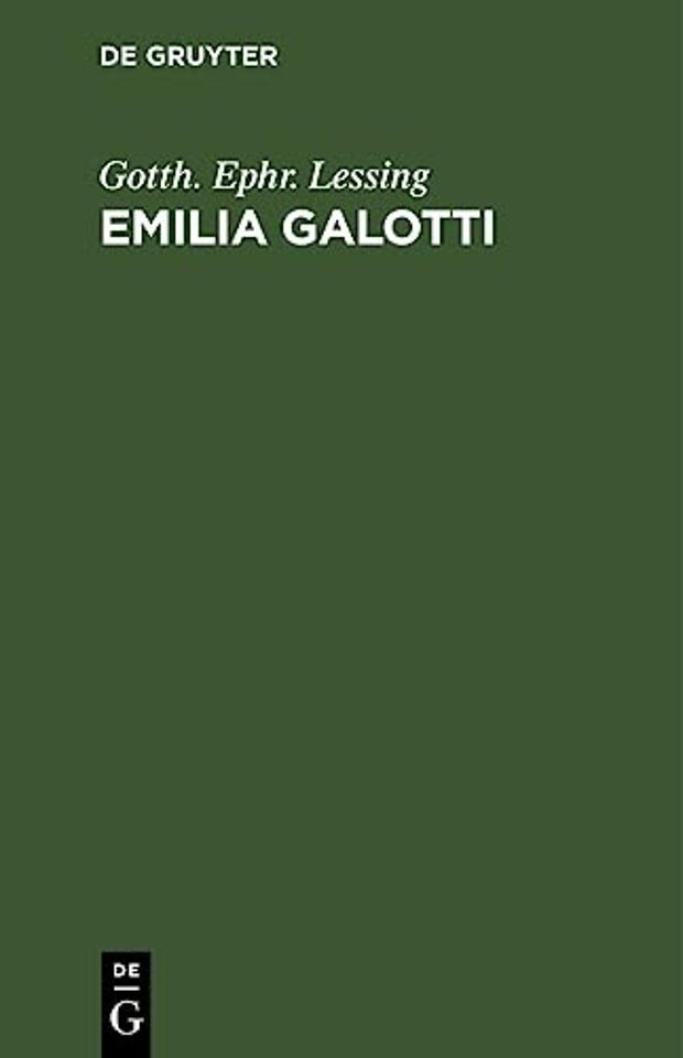 Emilia Galotti – Ein Trauerspiel in 5 Aufzügen